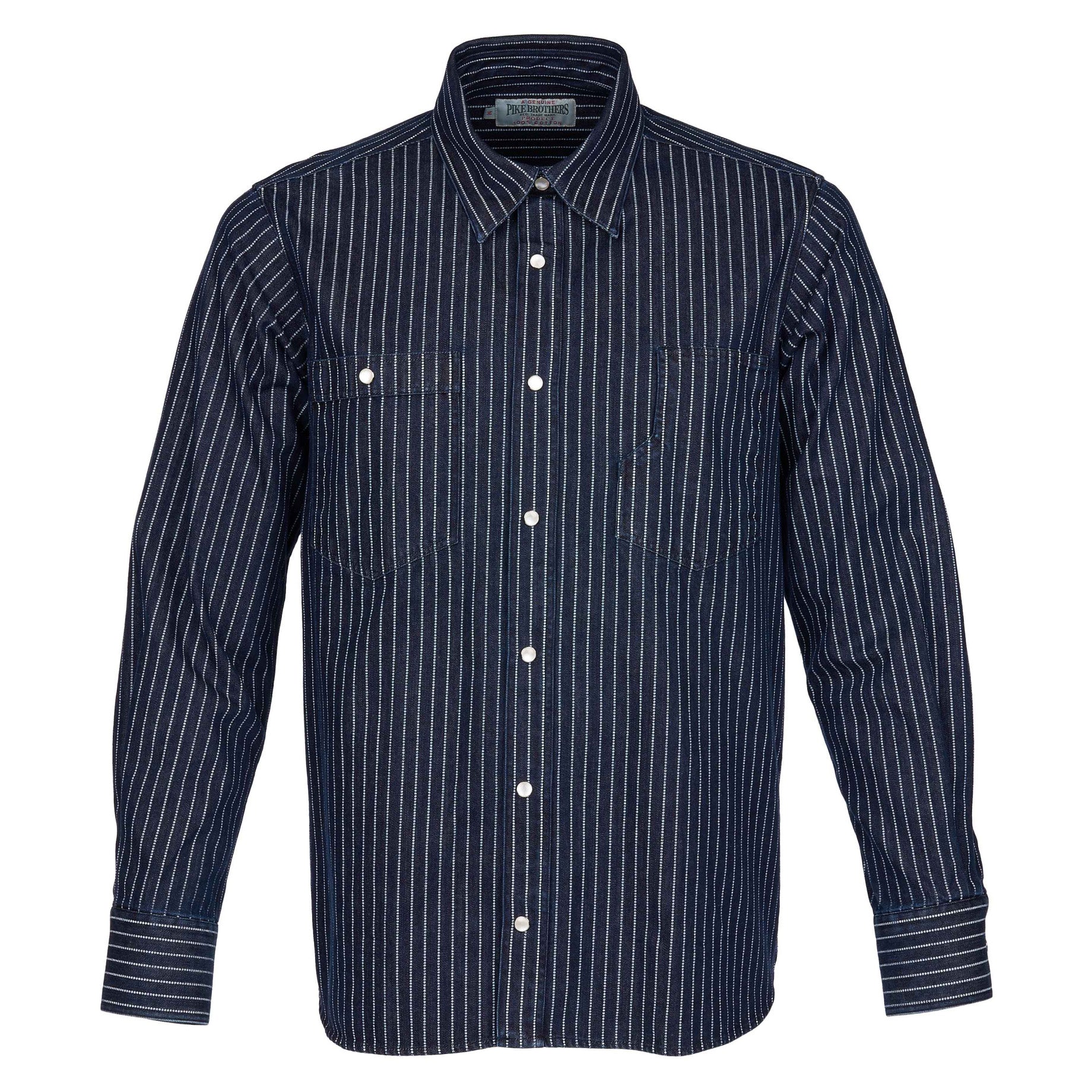 1937 Roamer Shirt - Blue Wabash Denim