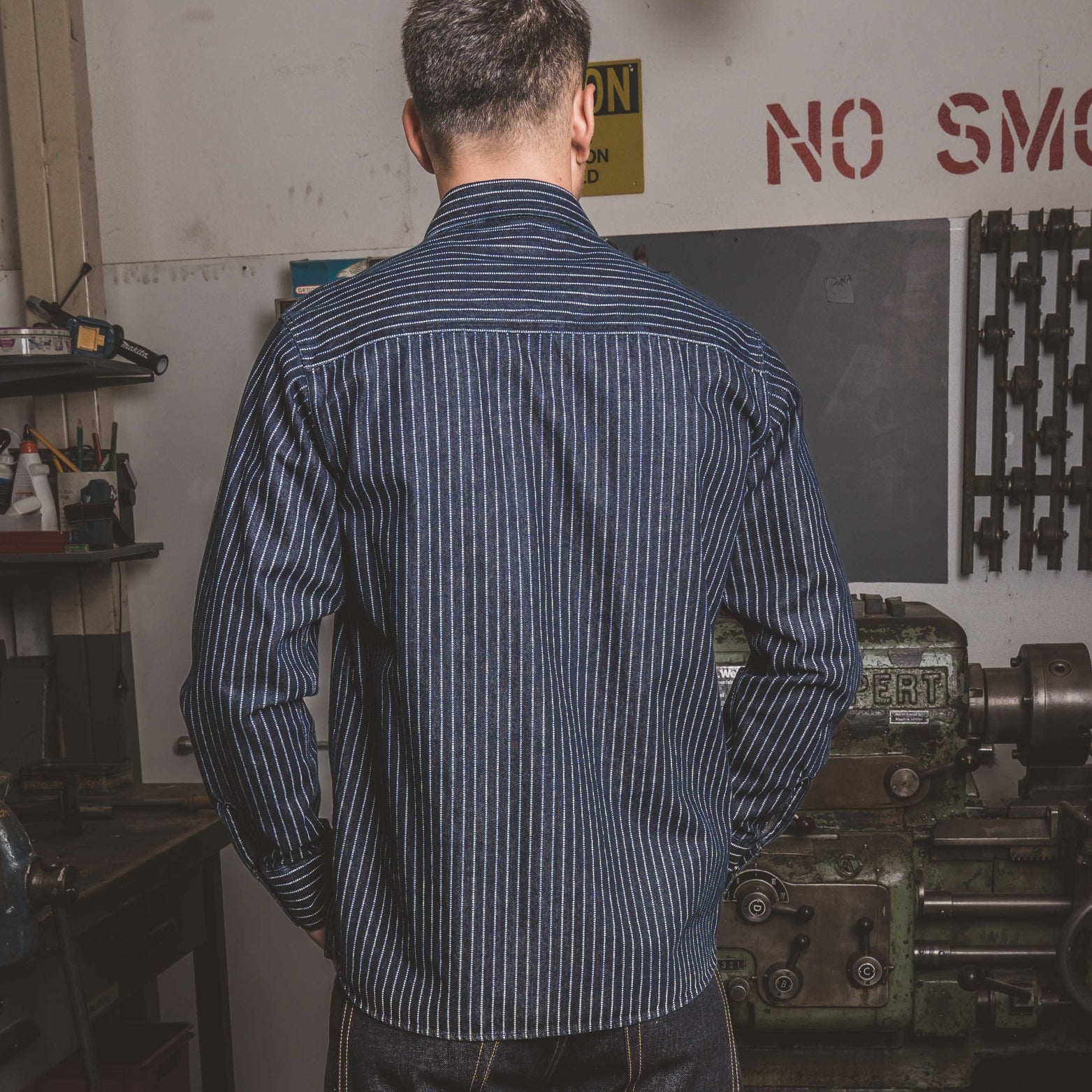 1937 Roamer Shirt - Blue Wabash Denim