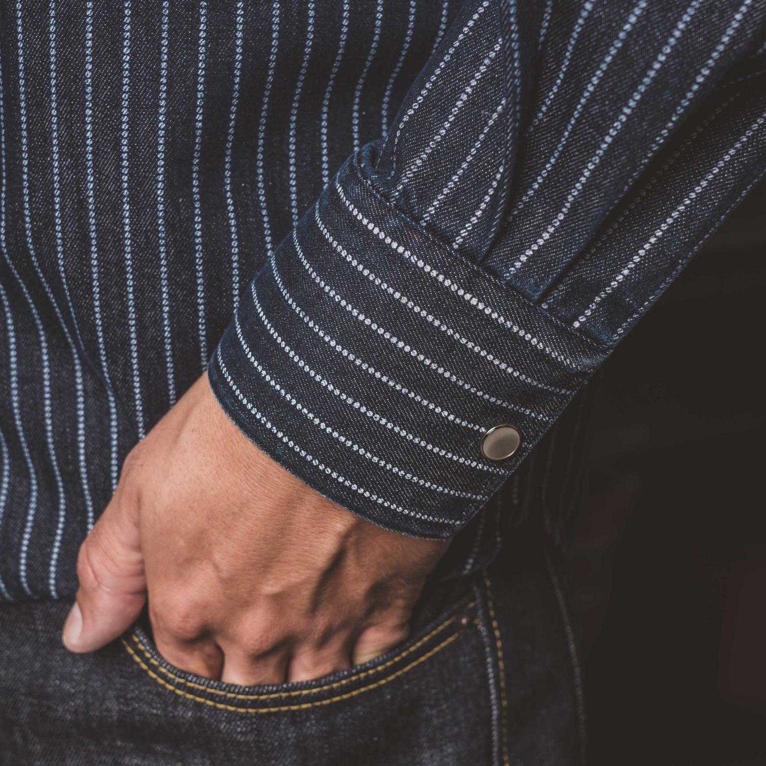 1937 Roamer Shirt - Blue Wabash Denim