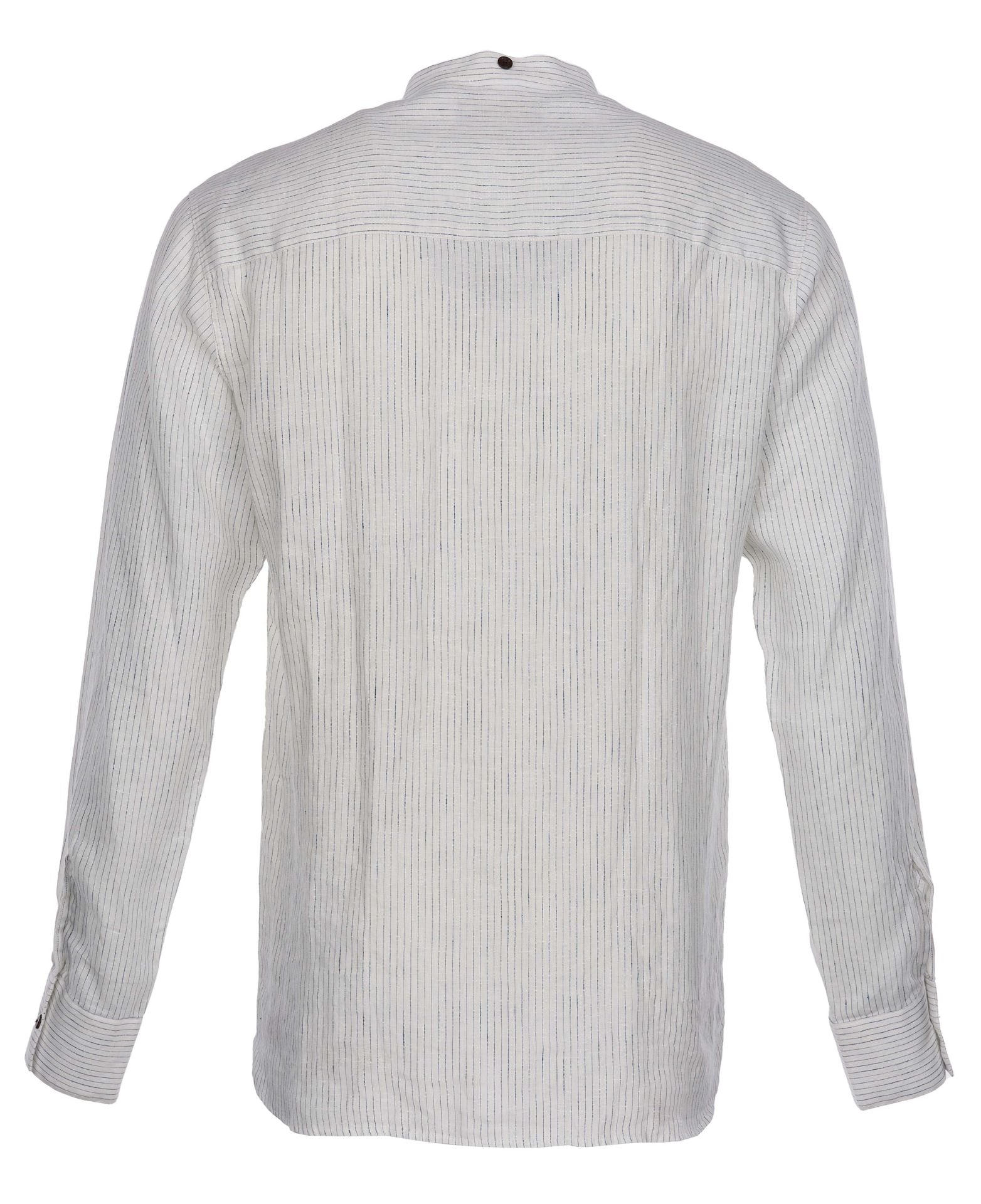 1923 Buccanoy Shirt - White/Blue Linen Stripe