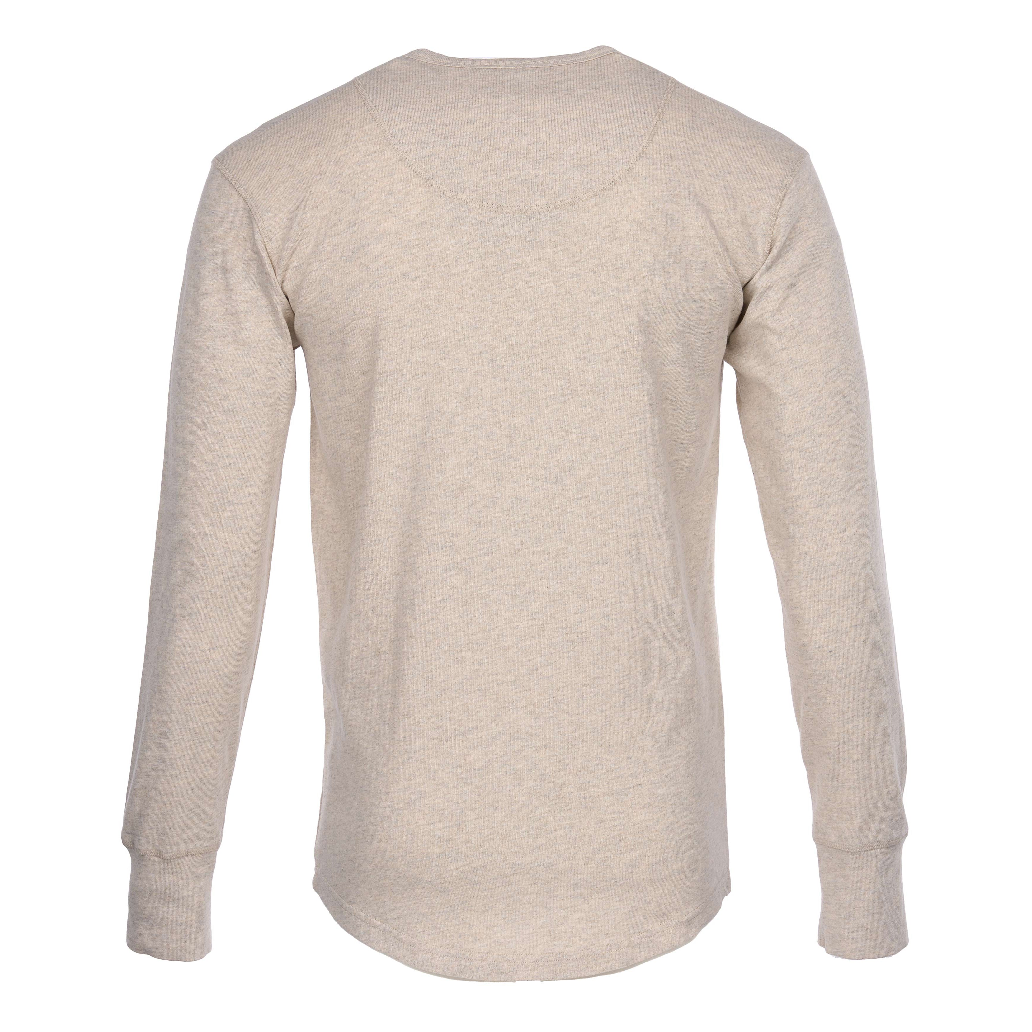 1927 Long Sleeve Henley - Ecru Melange