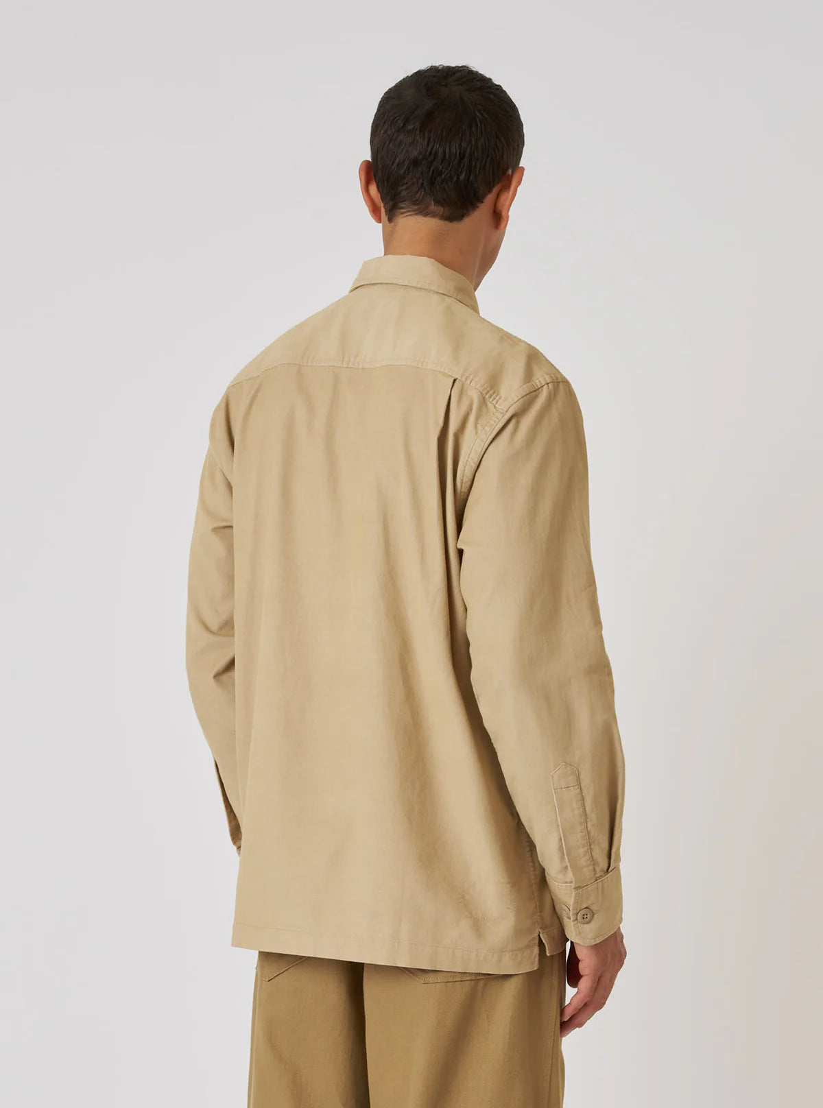 Organic Fine Cord Fatigue Shirt - Sand