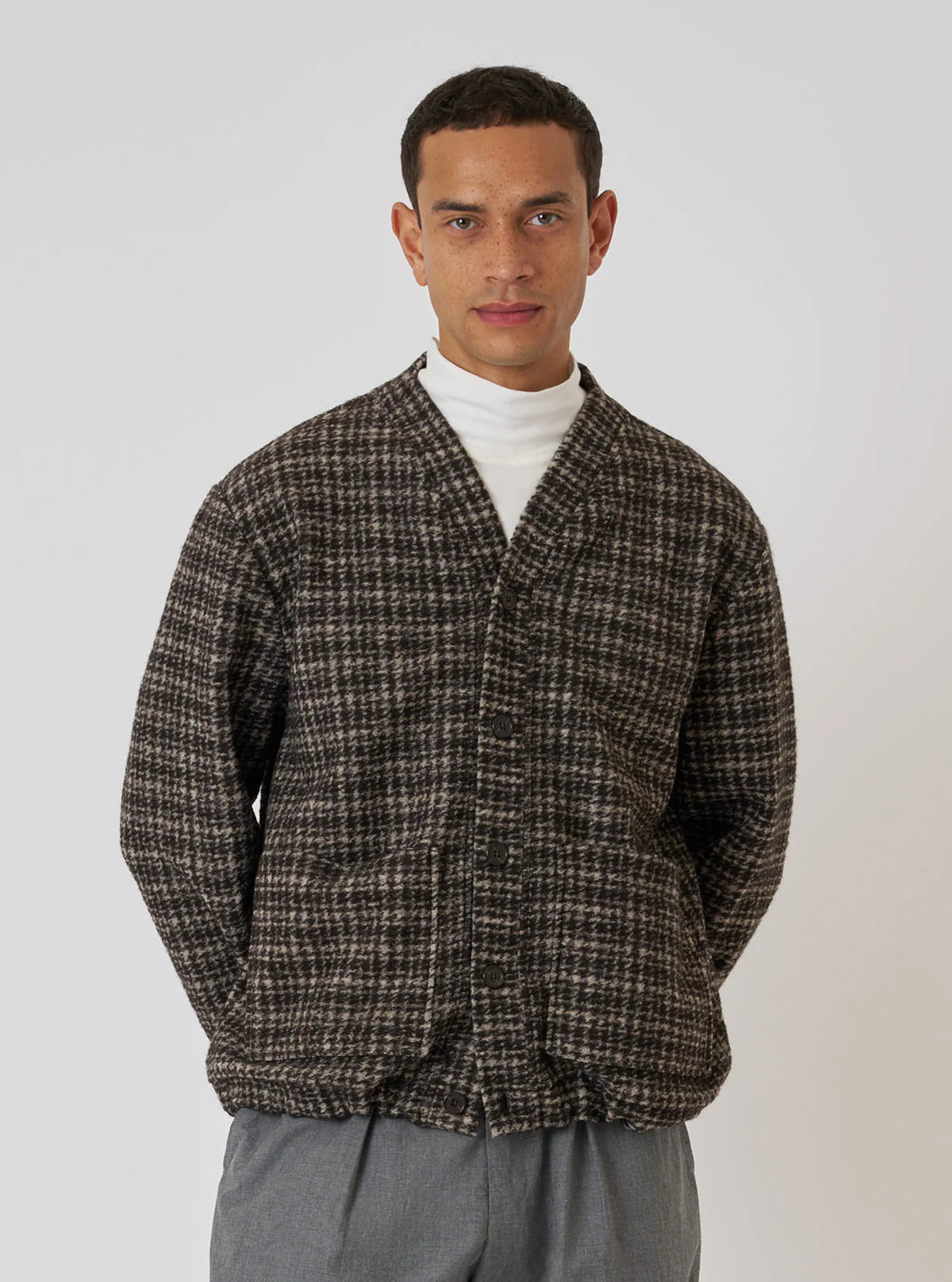 Advance Cardigan - Brown Jacquard Knit