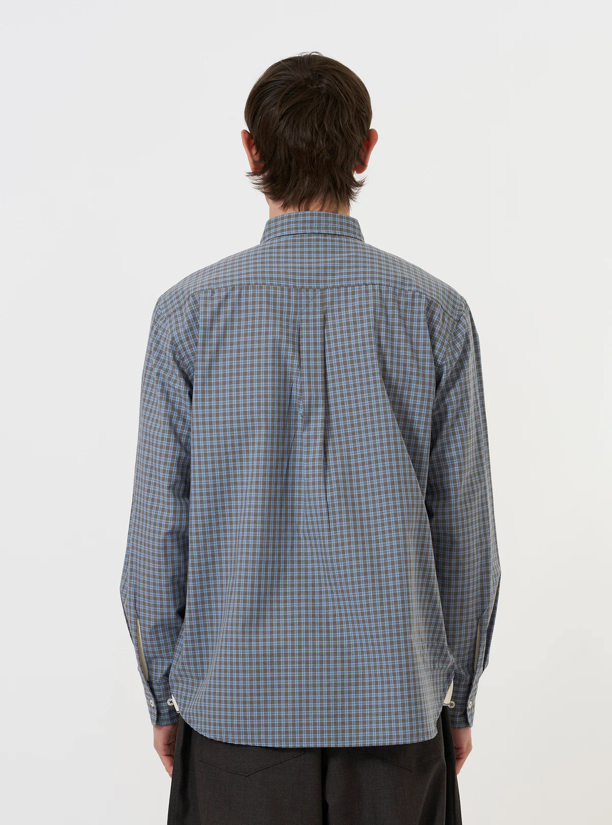 Lazy Day Shirt - Pale Blue Check Plaid