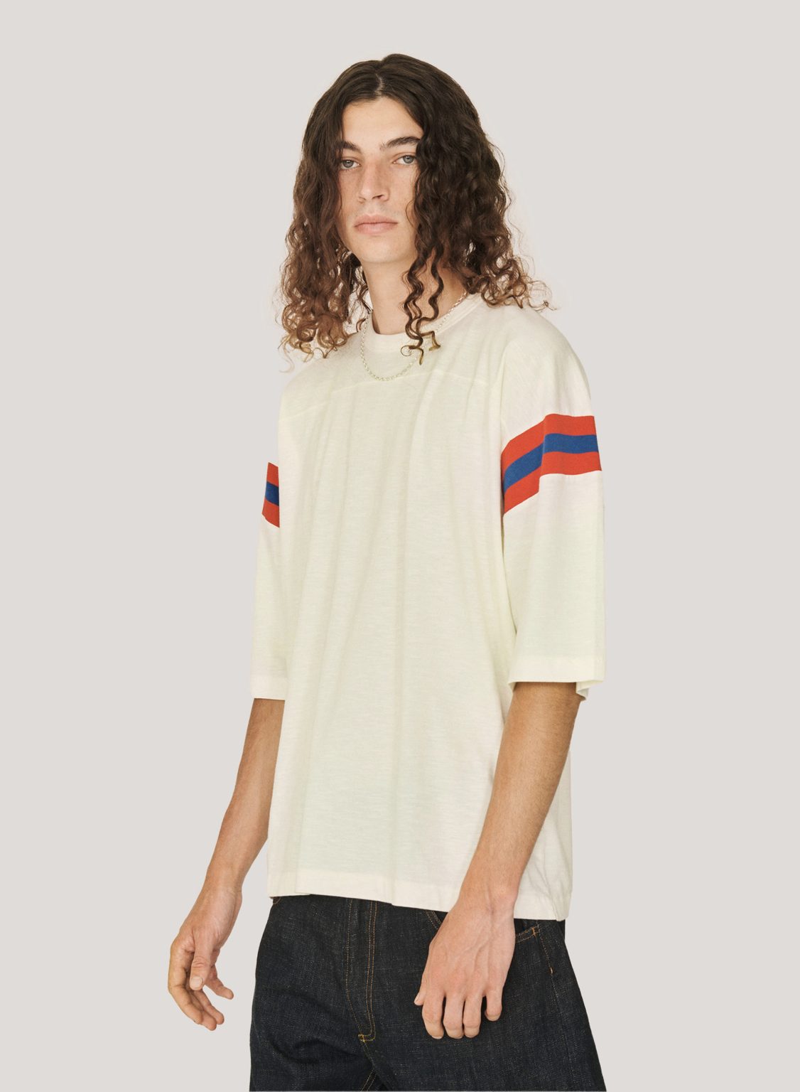 Skate T-Shirt - White/Orange/Blue