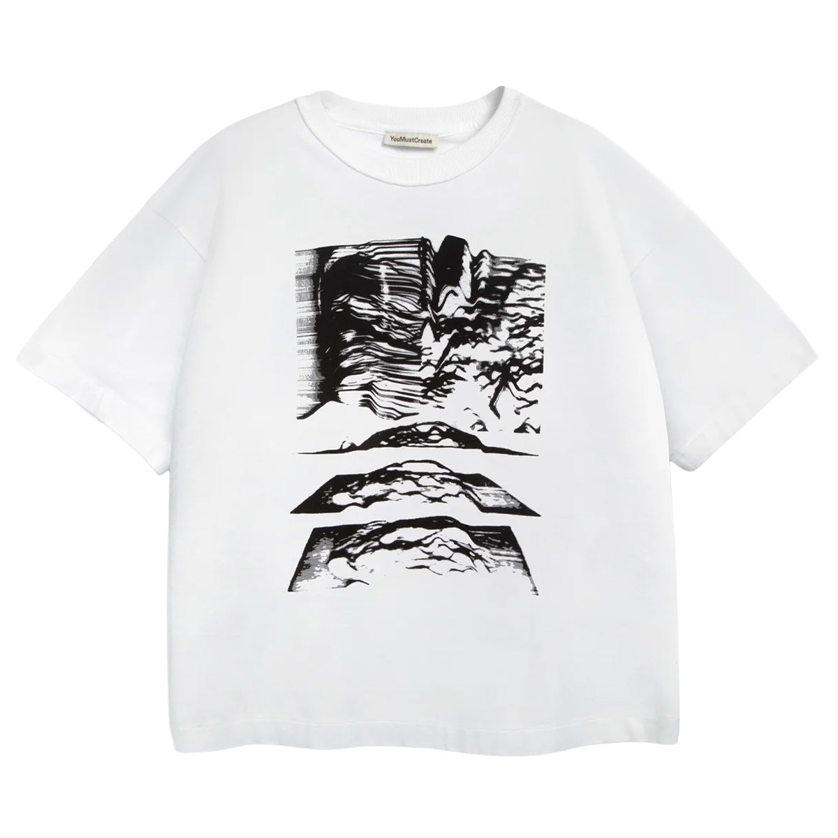 Triple T Shirt Mountains - White