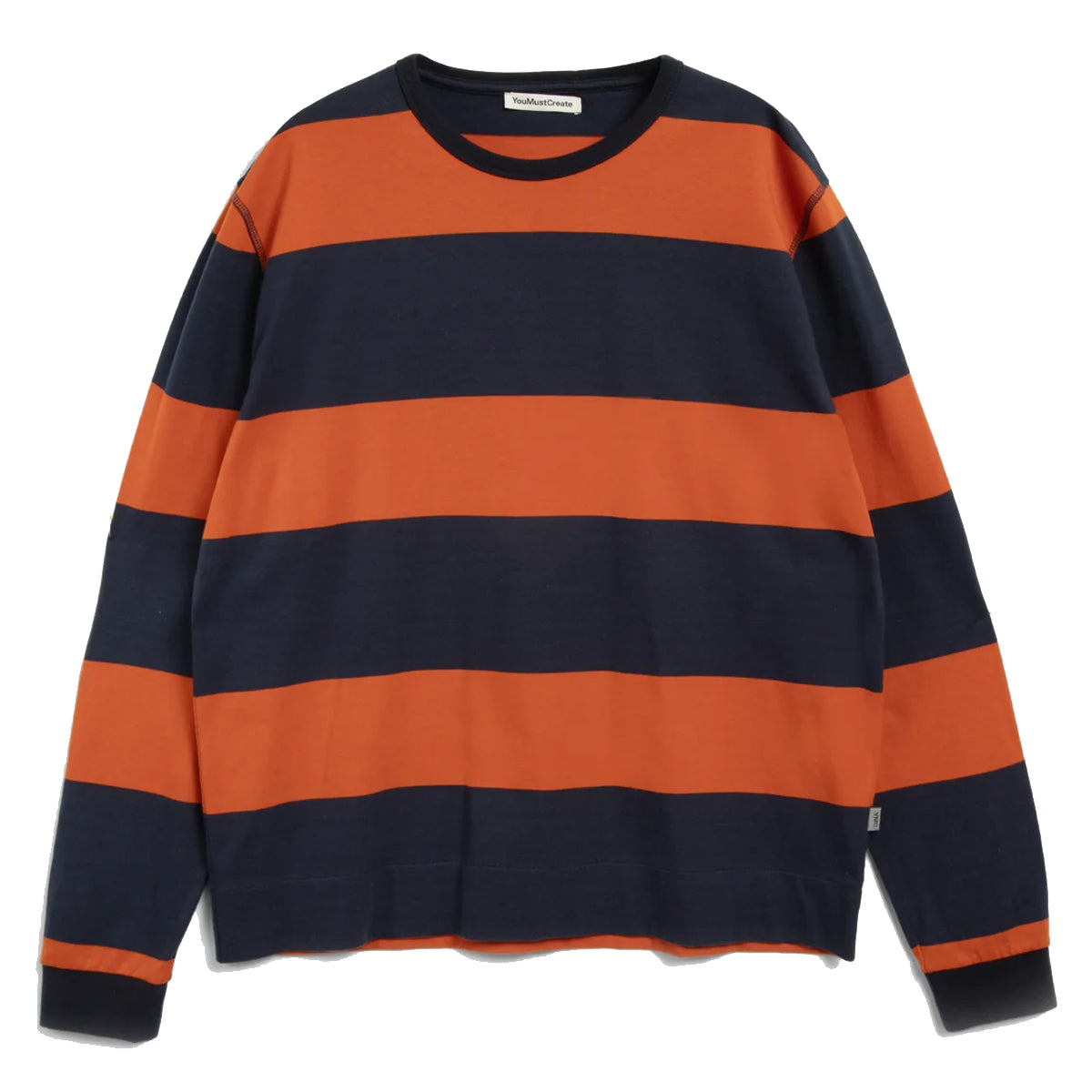 C86 Stripe T Shirt YMC Tab - Navy/Spice