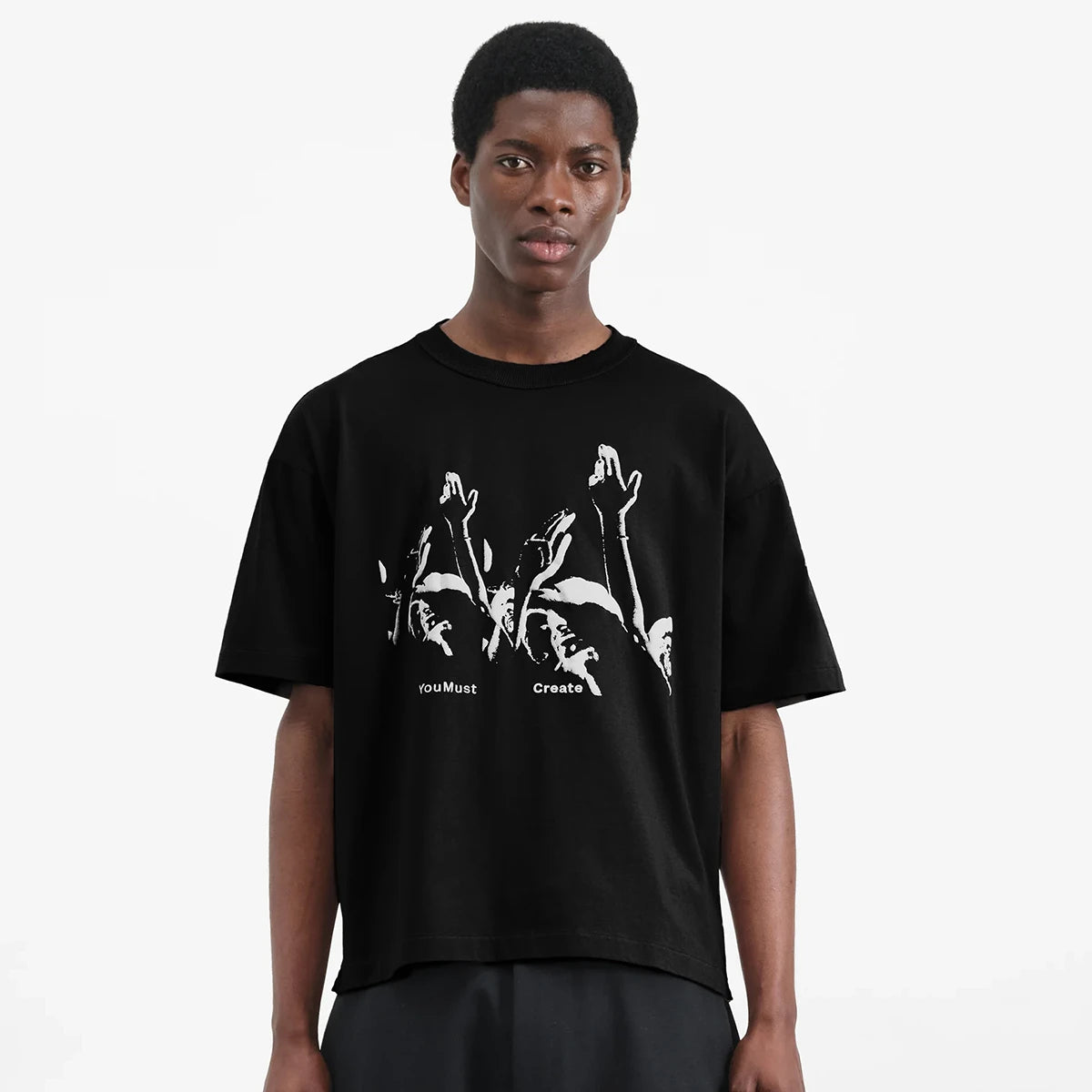 Triple Printed T-Shirt - Black