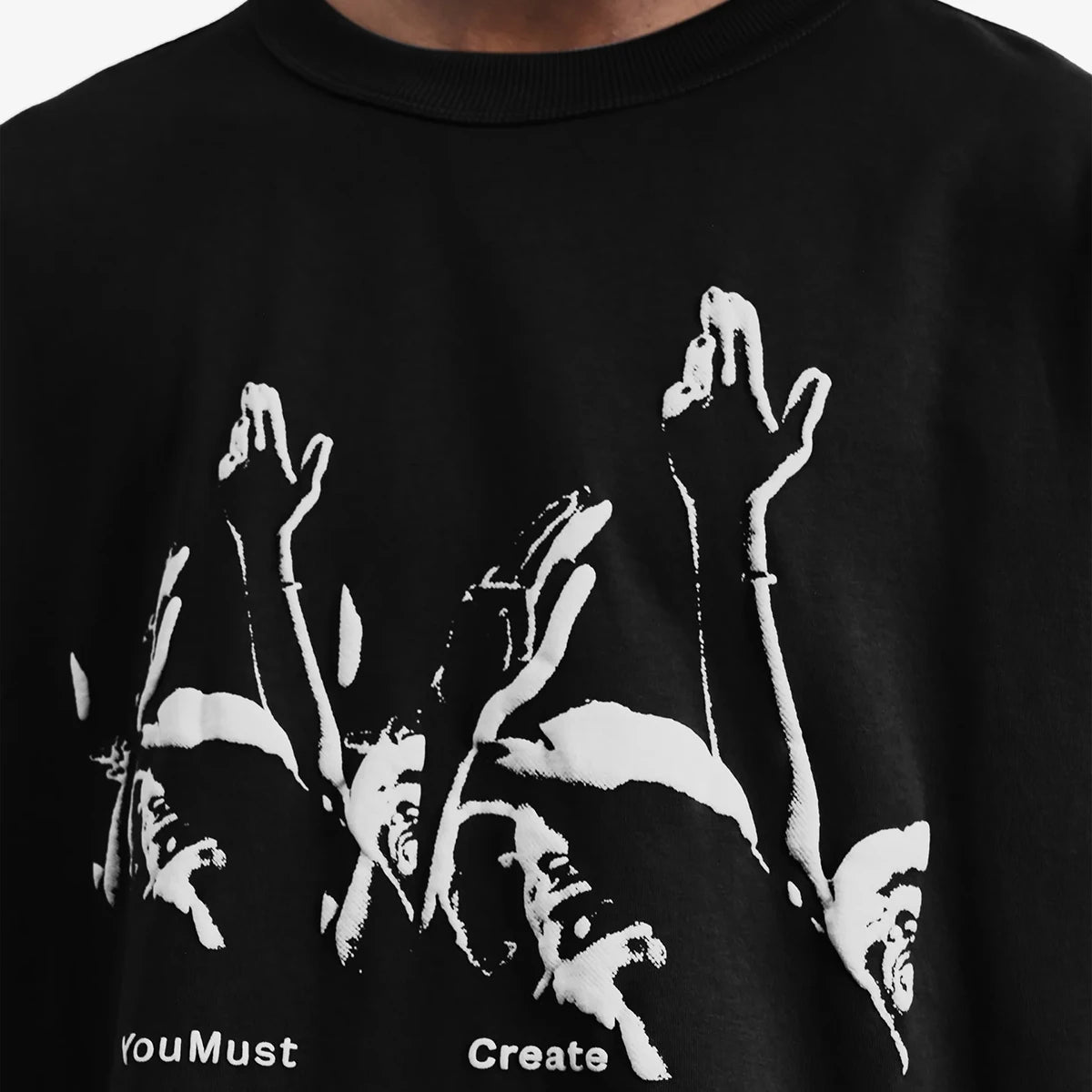 Triple Printed T-Shirt - Black