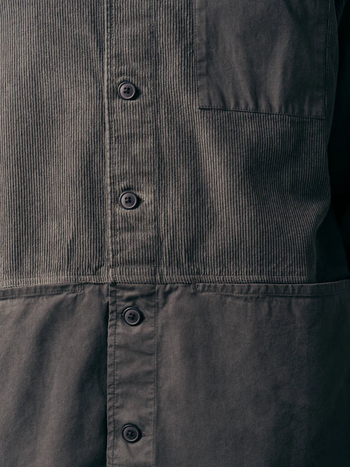 Rosyth Overshirt - Charcoal Cord / Twill Blend