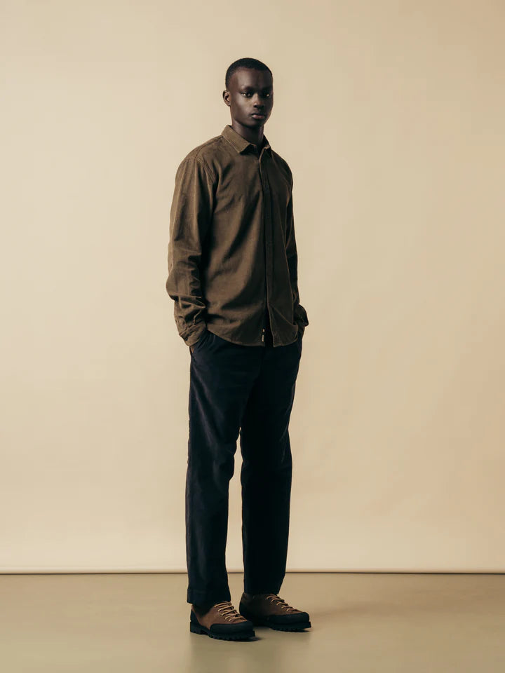 Dirleton Shirt - Dark Olive 12W Cotton Corduroy