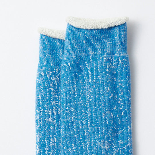 Double Face Crew Socks - Blue