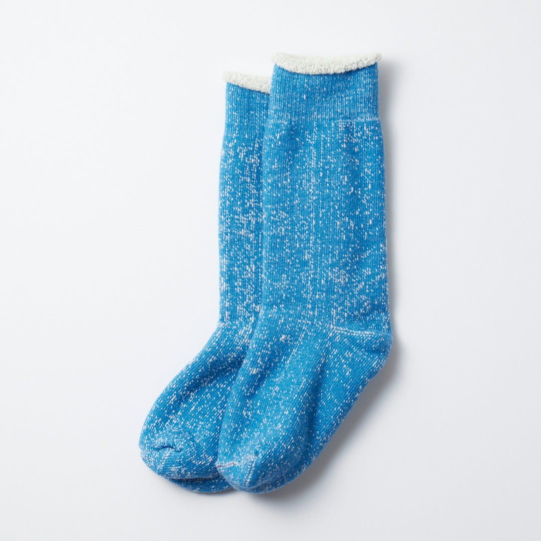 Double Face Crew Socks - Blue