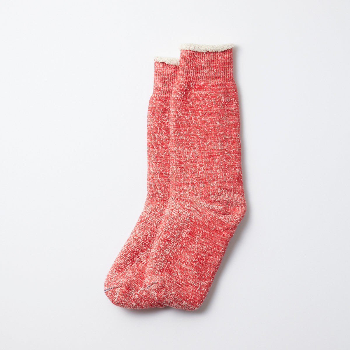 Double Face Crew Socks - Red