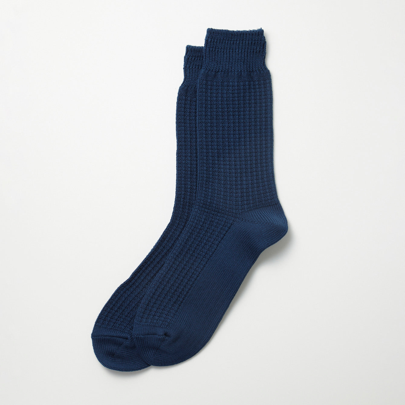 Cotton Waffle Socks - Dull Blue
