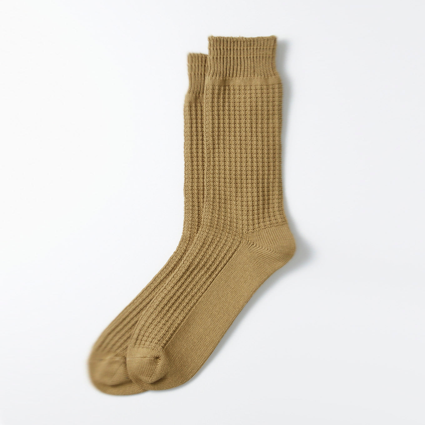 Cotton Waffle Socks - L.Olive