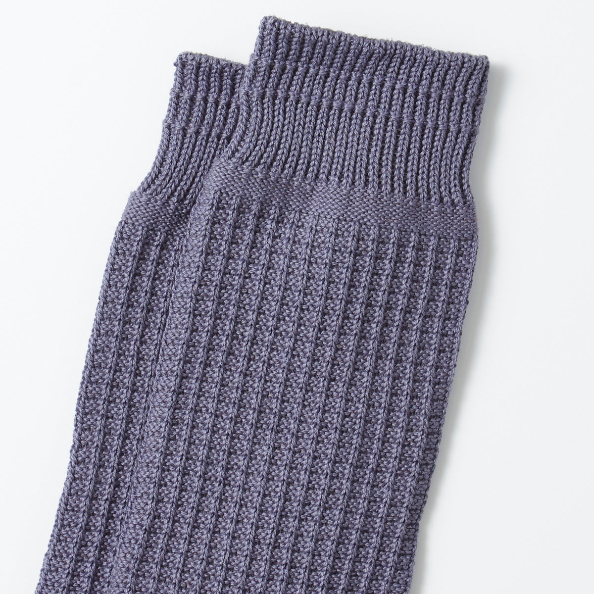 Cotton Waffle Socks - Steel Blue
