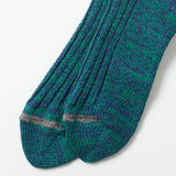 Recycle Cotton Ribbed Crew - Blue/Green
