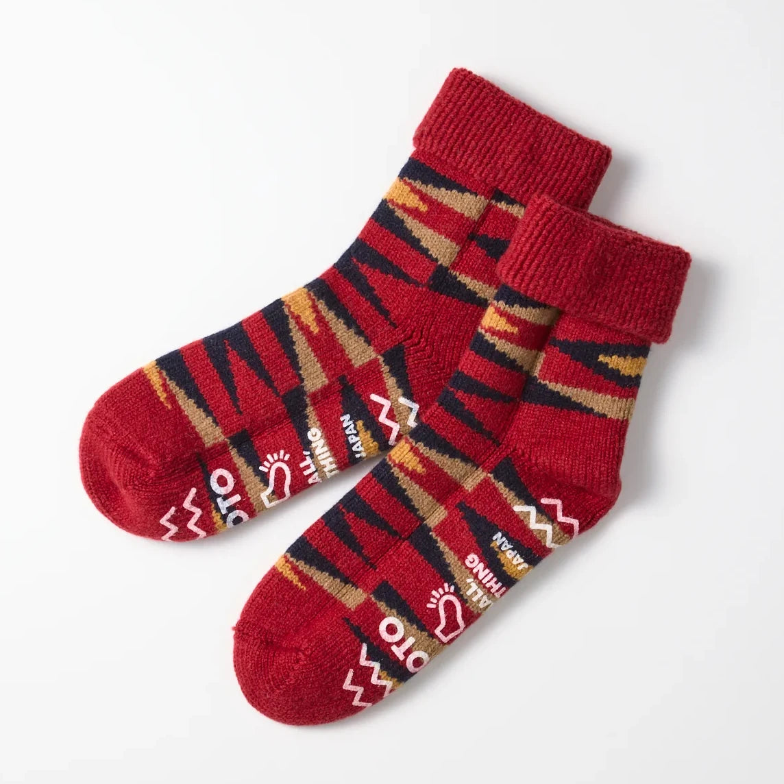 Merino Lambswool Slipper Socks - Red