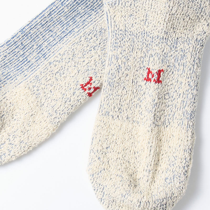 Pile Stripe Marl Sock - Blue/Orange