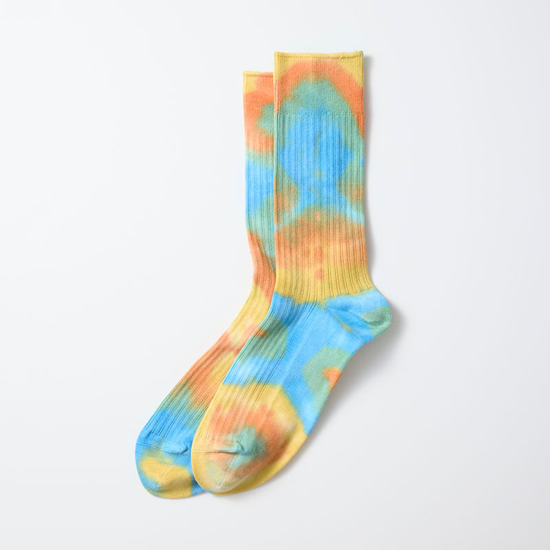Tie Dye Swedish Sock - Org/L.Bl/L.Ye