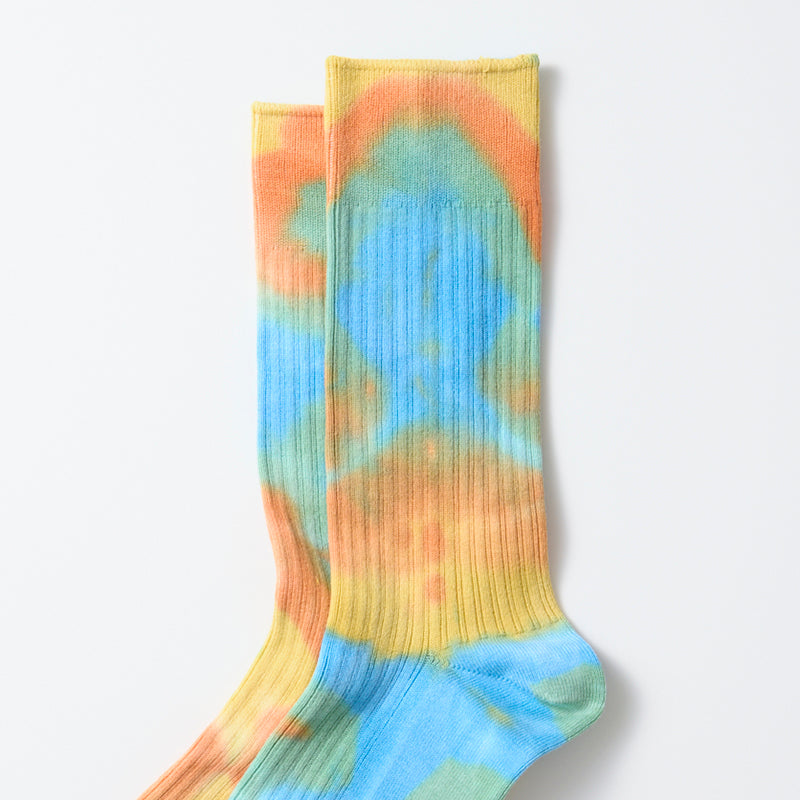 Tie Dye Swedish Sock - Org/L.Bl/L.Ye