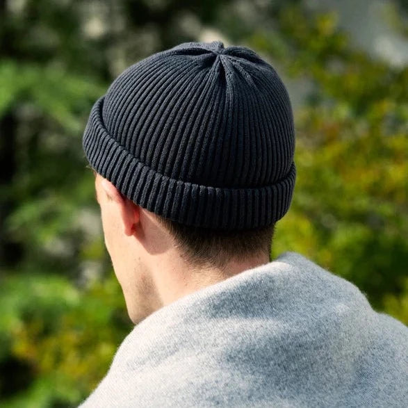 Cotton Roll Up Beanie - Ivory
