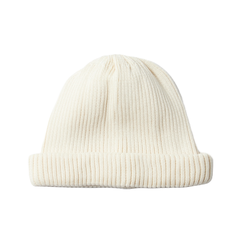 Cotton Roll Up Beanie - Ivory