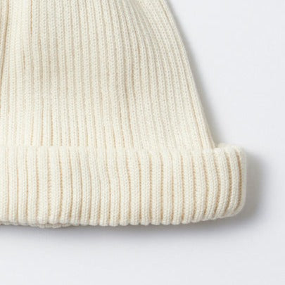 Cotton Roll Up Beanie - Ivory
