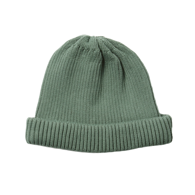 Cotton Roll Up Beanie - Sea Green