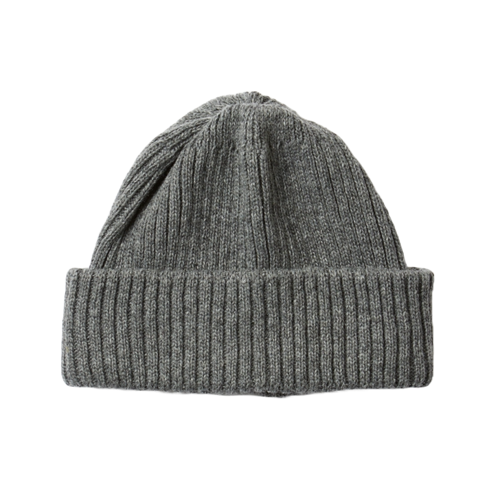 Recycled Wool/Poly 2×2 Beanie - Grey