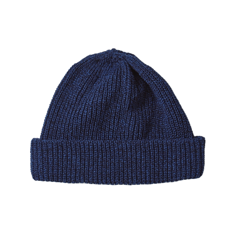 Recycled Cotton Marl Beanie - Navy