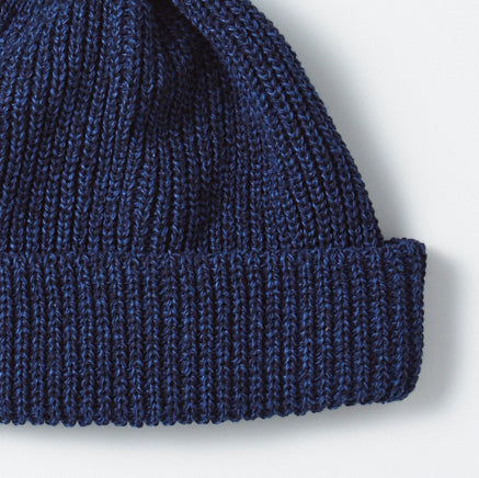 Recycled Cotton Marl Beanie - Navy