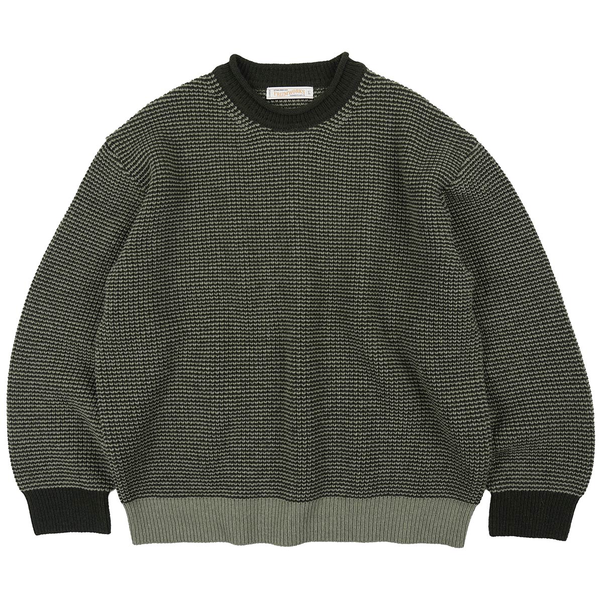 Rollneck Ringer Knit - Olive