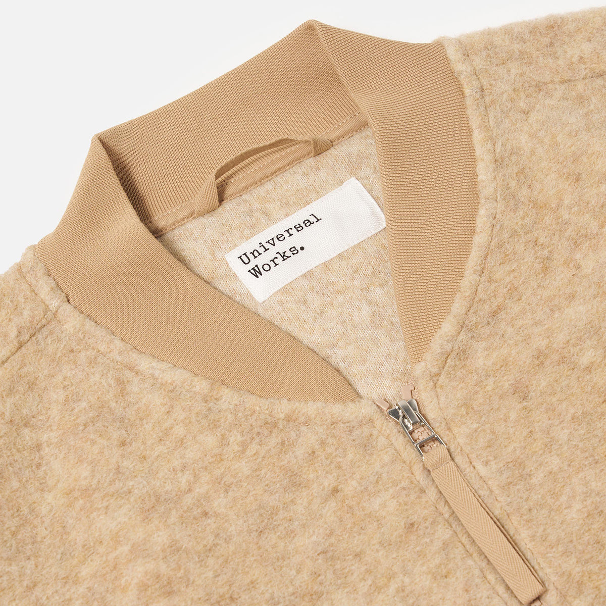 Zip Waistcoat - Fawn Wool Fleece