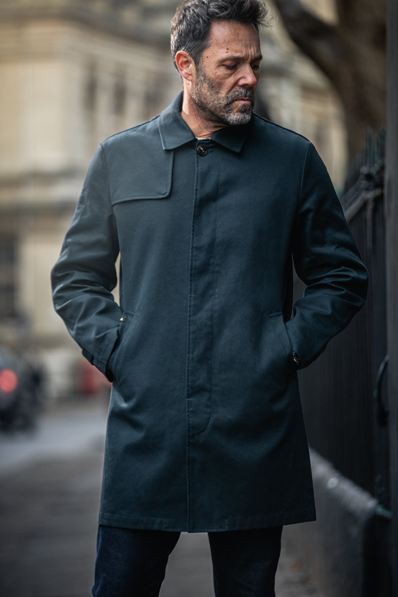 &Sons Woodward Raincoat - Navy
