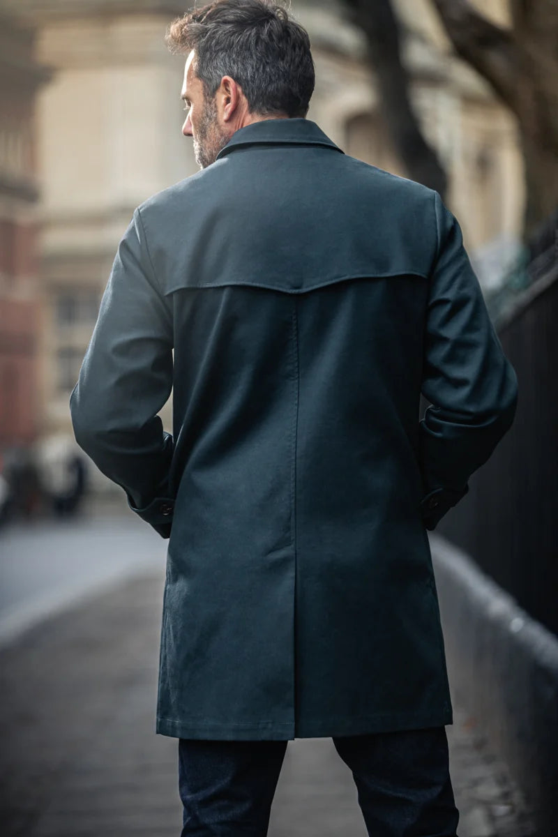 &Sons Woodward Raincoat - Navy
