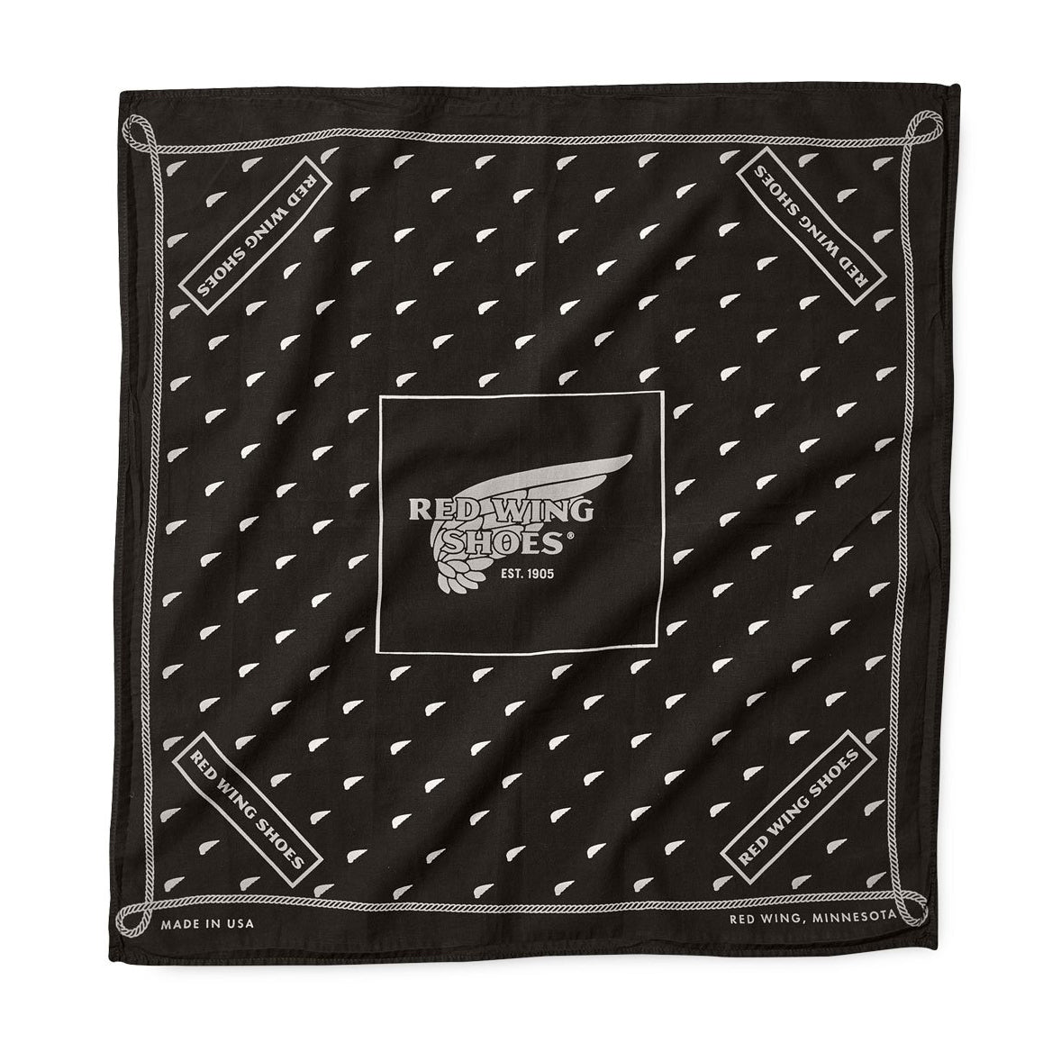 Bandana/Neckerchief - Black Cotton Logo