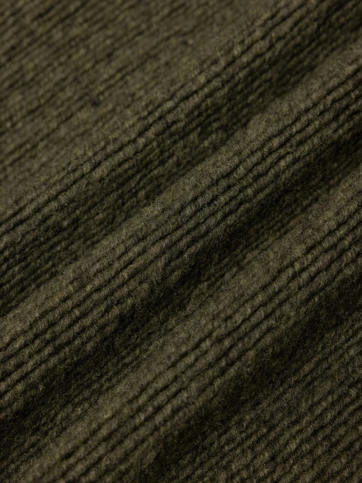 Junction Crew - Olive Ribbed Fleece