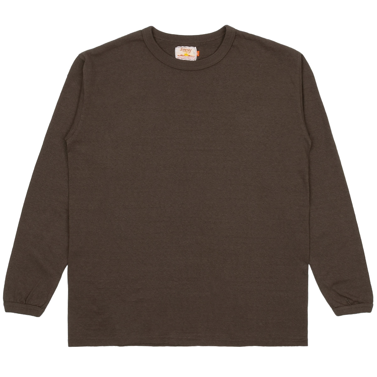 Haleiwa LS T-Shirt - Ochiwata Recycled Cotton - Turkish Coffee