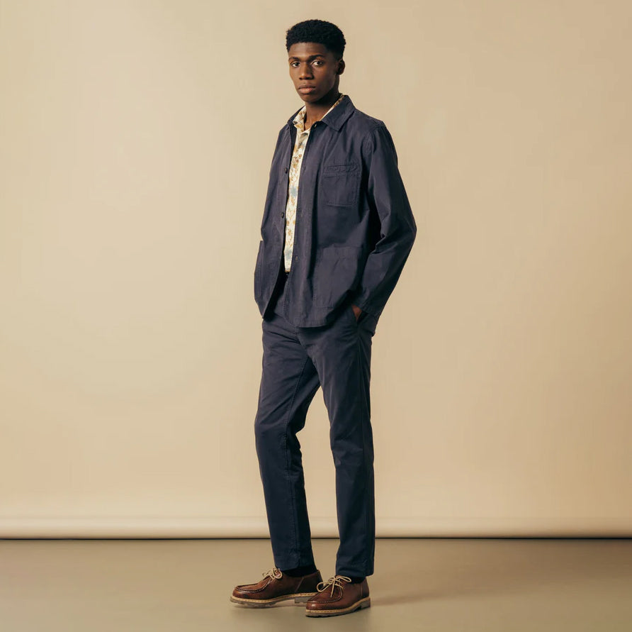 Inverness Trouser - Navy Cotton Twill