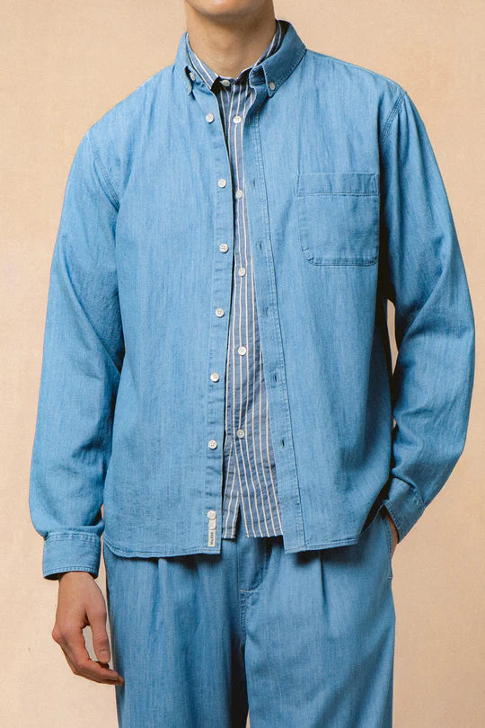 Raeburn Button Down Shirt - Light Denim