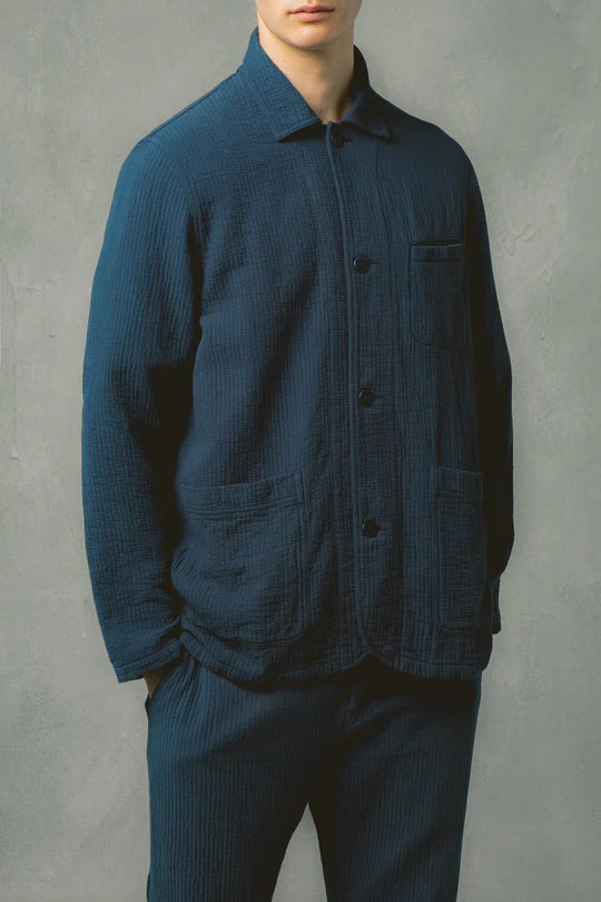 Huntly Jacket - Washed Navy Matchstick