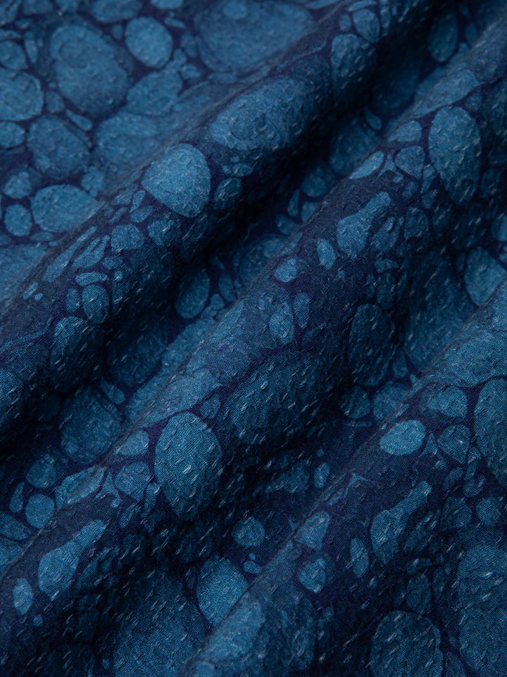 Crammond Shirt - Blue Marble Print