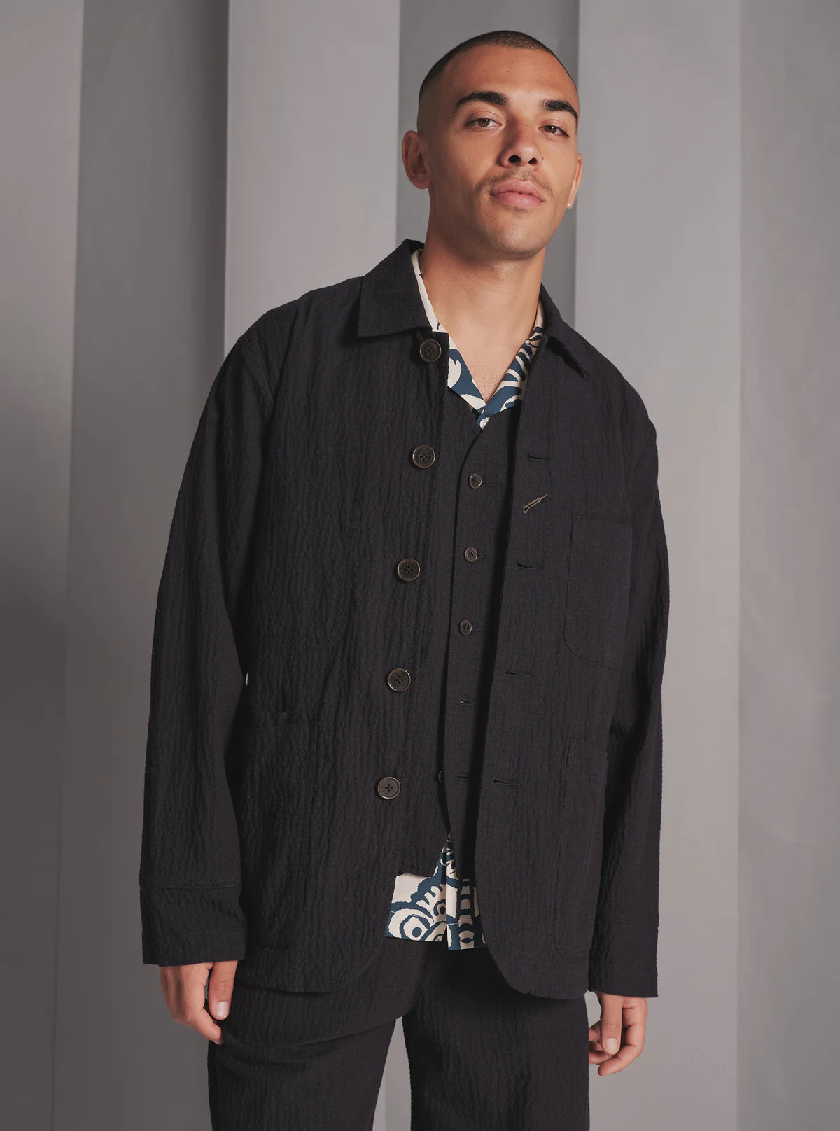 Original Bakers Jacket - Dark Navy Ospina Cotton