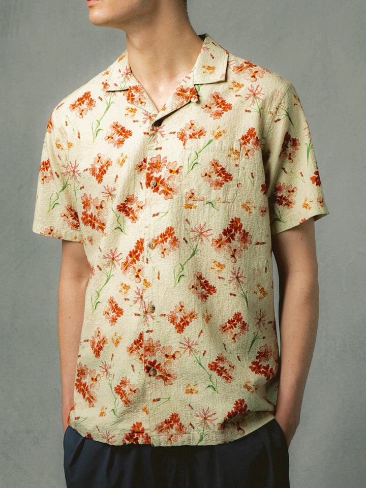 Crammond Shirt - Ecru Floral Print