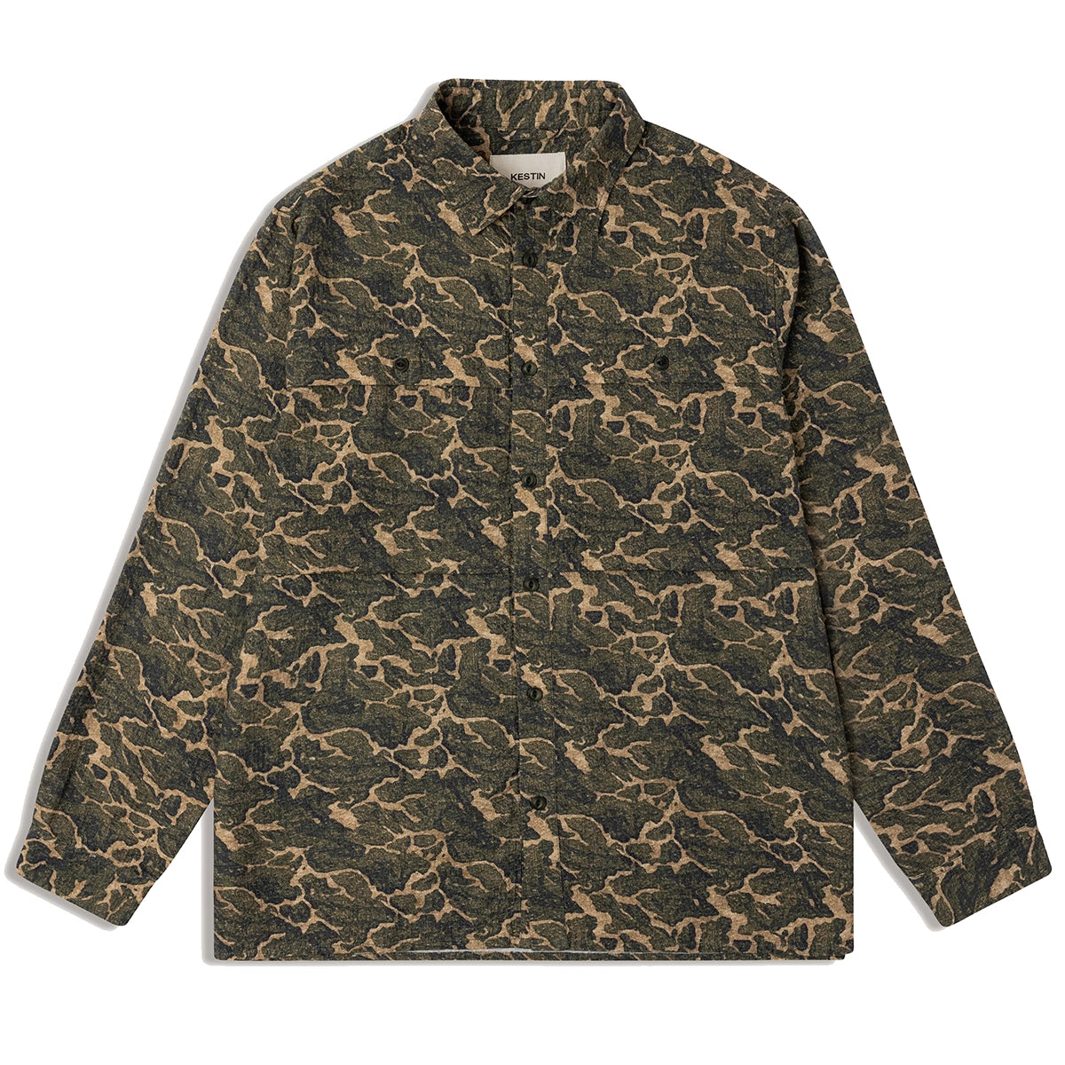 Taymount Overshirt - Olive Landscape Print