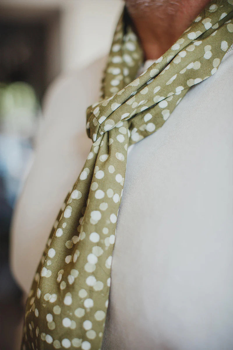 Dot Japanese Style Scarf - Green