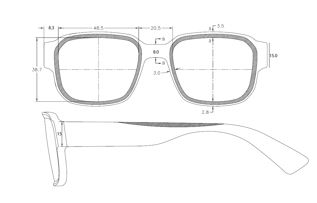 CED E10 Sunglasses - Light Grey & Green Lens