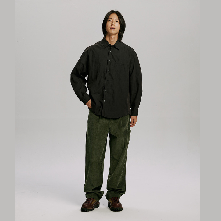 Soft Touch Relaxed Shirt 002 - Black